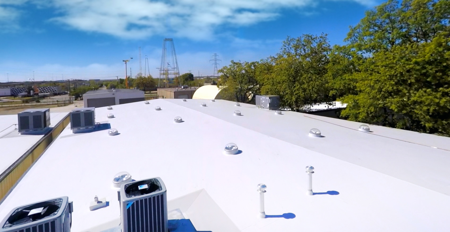 TPO commercial roof installation by CentiMark in San Antonio