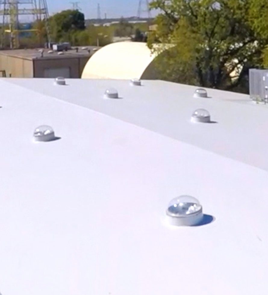 Skylights on CentiMark's TPO roof