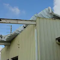 roof damage after a hurricane