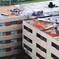 damaged roof after a severe storm