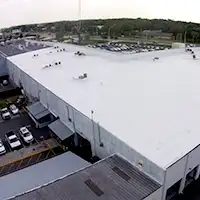 coating on a commercial roof