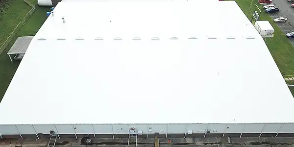 coating on a warehouse roof