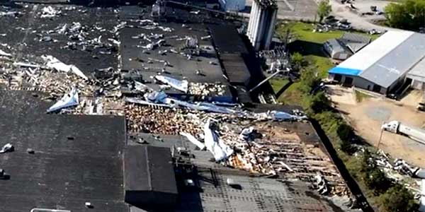 roof torn by toirnado