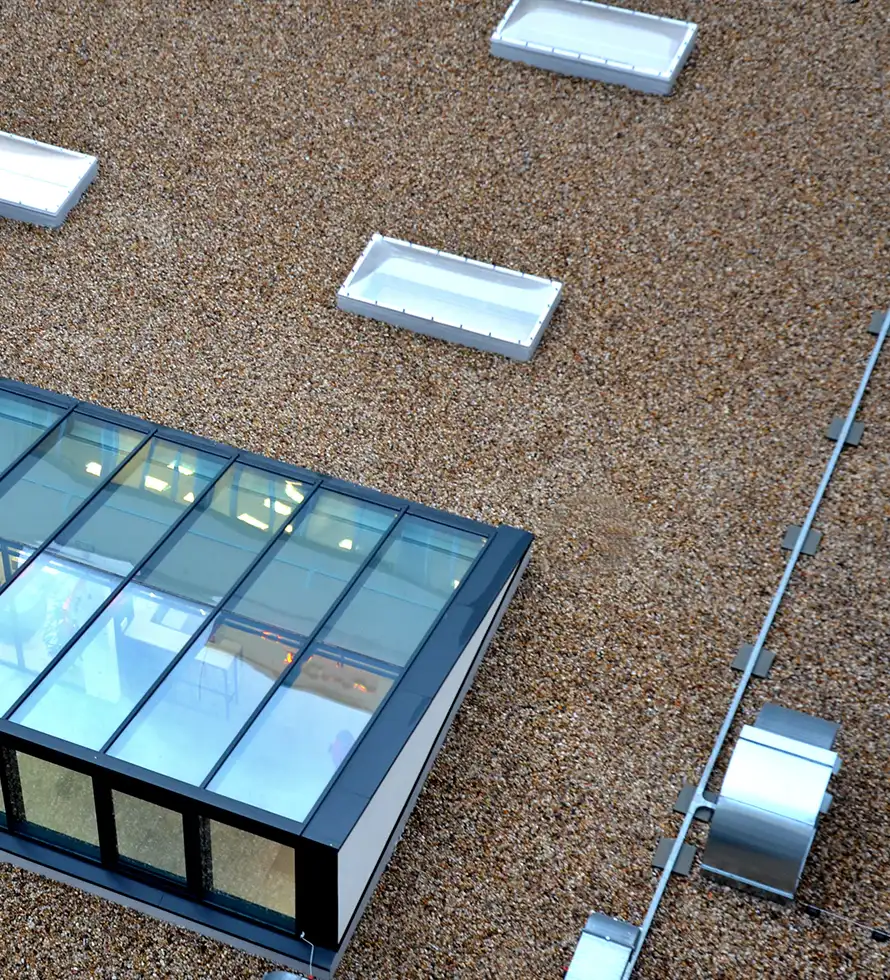 Skylights on CentiMark's TPO roof